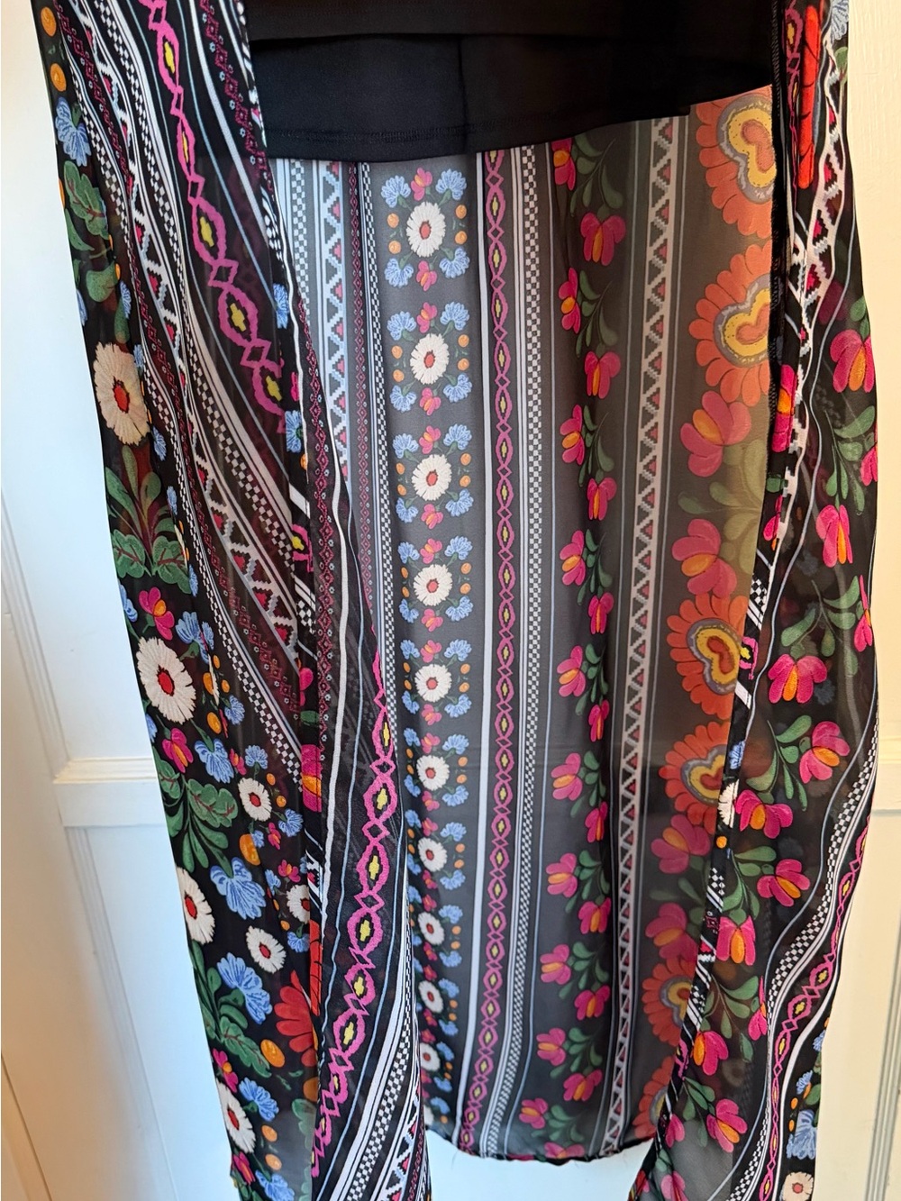Show Me Your MuMu Black Floral Maxi Skirt with Multicolor Print - Picture 3 of 6